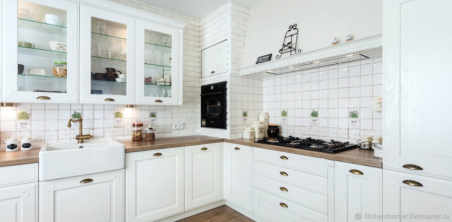 Кухня Прованс голубая патина