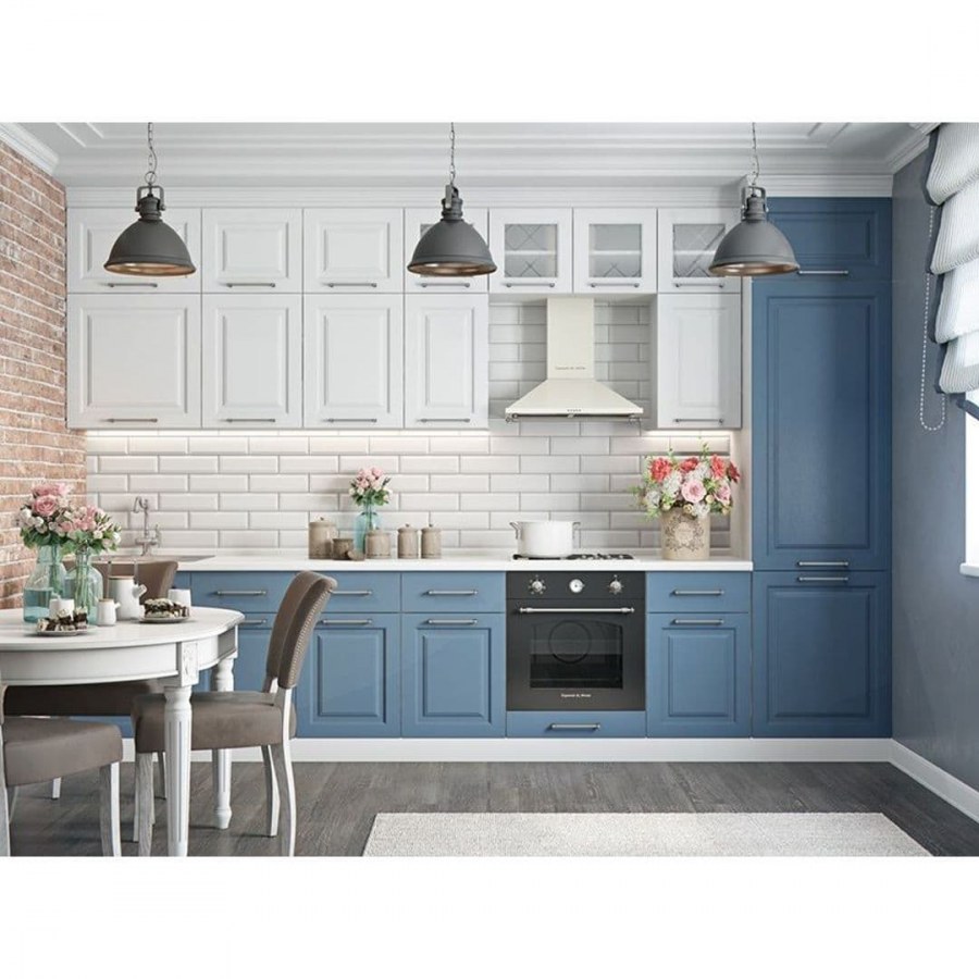 Кухня в стиле Прованс с деревянной столешницей