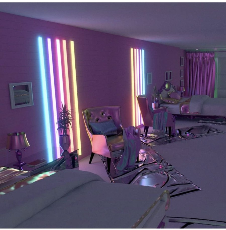 Светодиодный гибкий неон Ln 220v, пурпурный