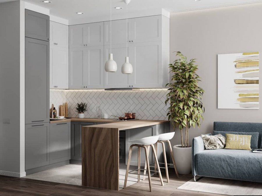 Кухня в квартире студии