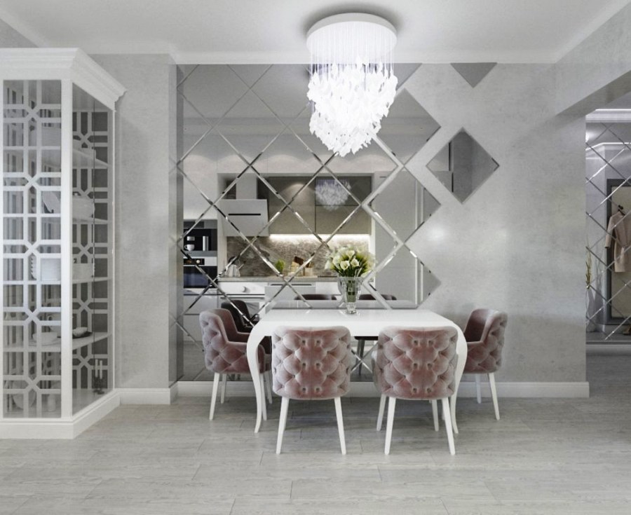 Кухонные фасады с зеркалом