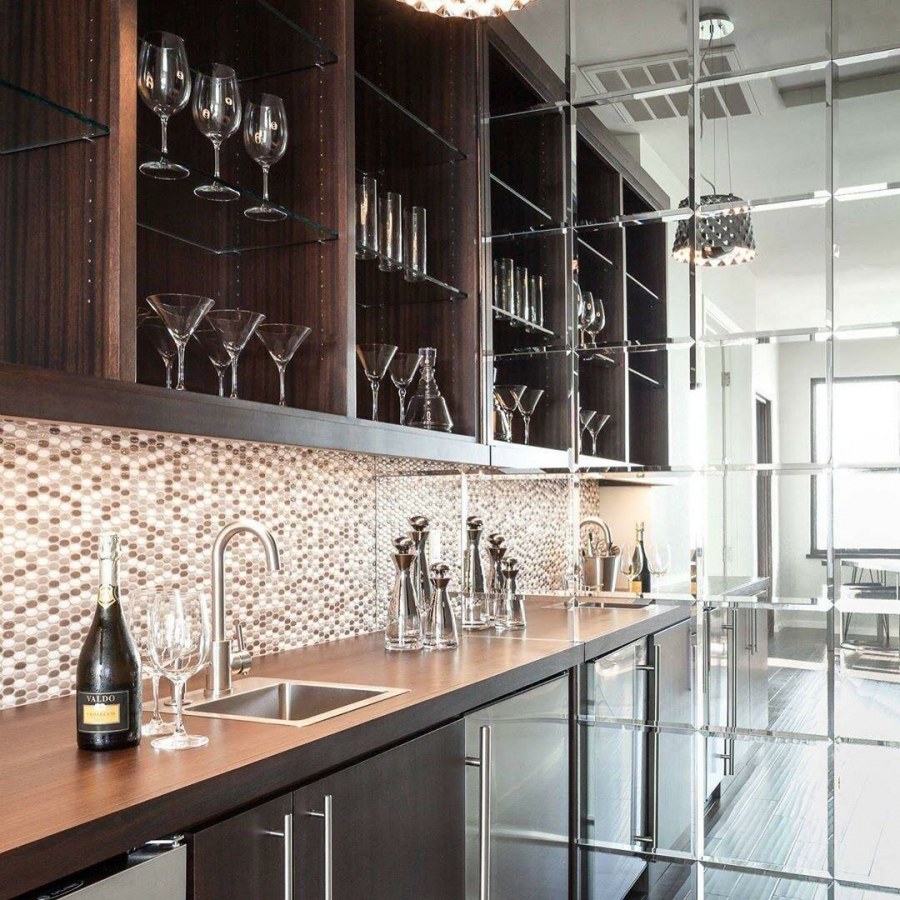 Зеркальная плитка для кухонного фартука