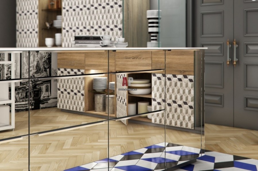 Зеркальный фасады в ванной