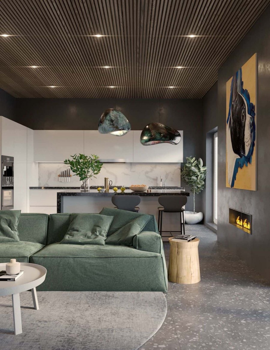 Стильные современные потолки