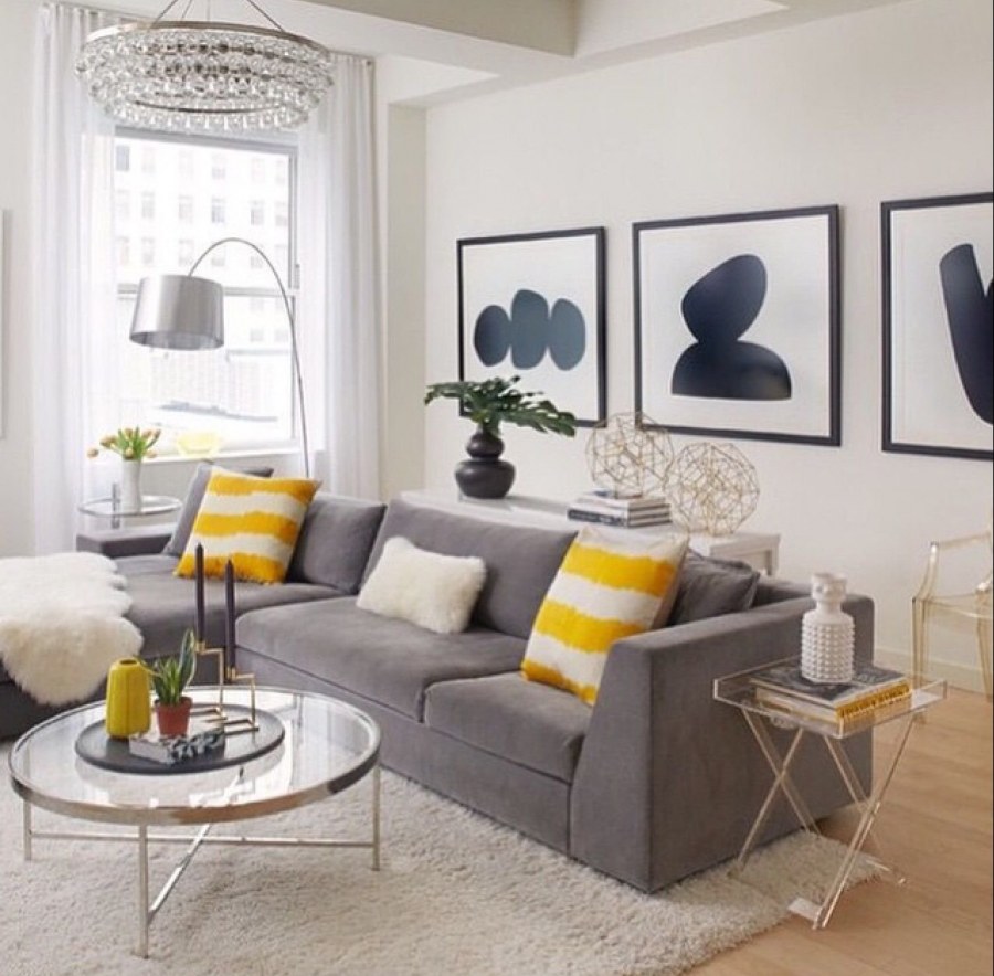 Цветовые акценты в интерьере гостиной