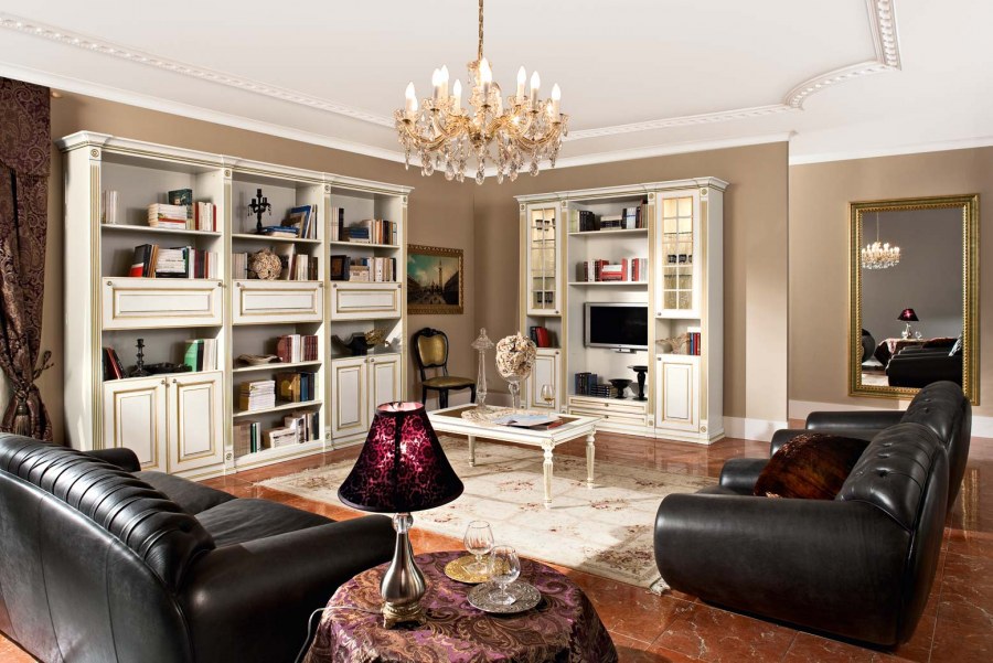 Гостиная в английском стиле в квартире