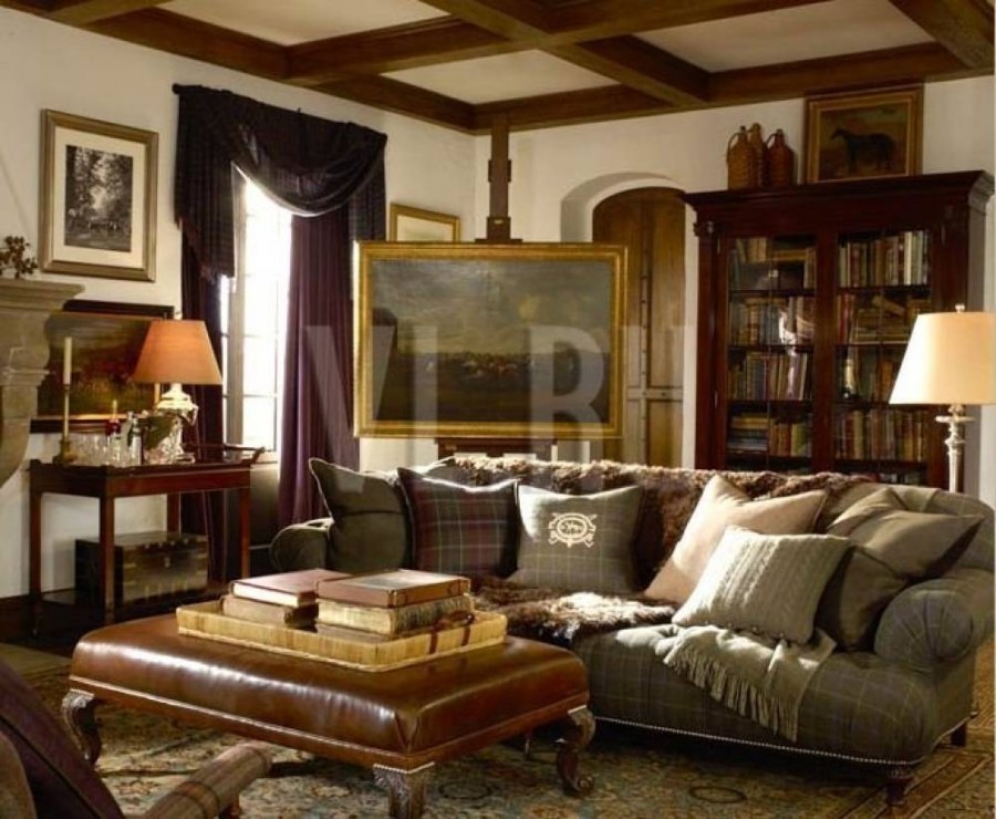 Уютная гостиная в английском стиле