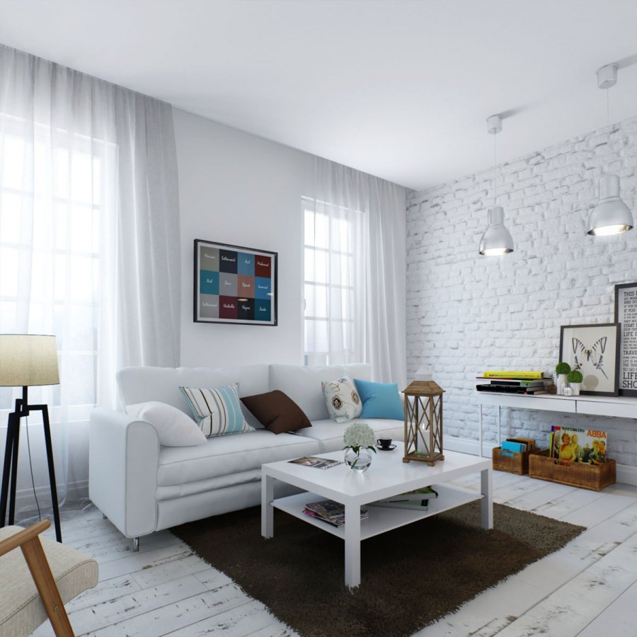 Гостиная в скандинавском стиле