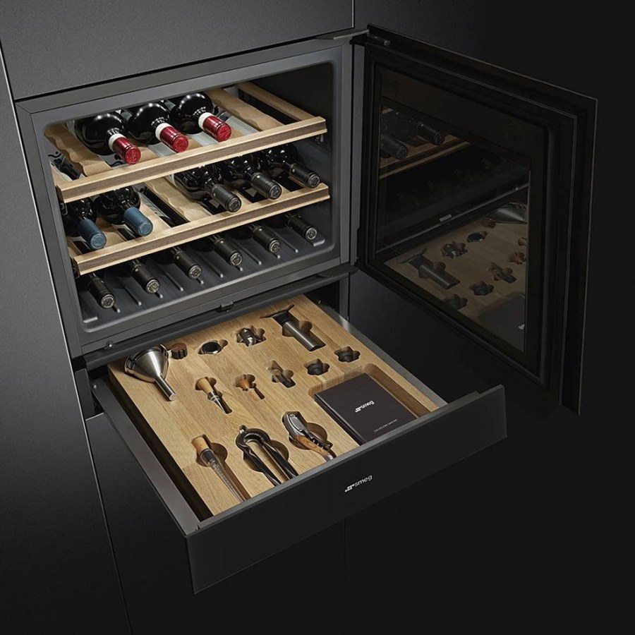 Встраиваемый винный шкаф Smeg cvi618nrs