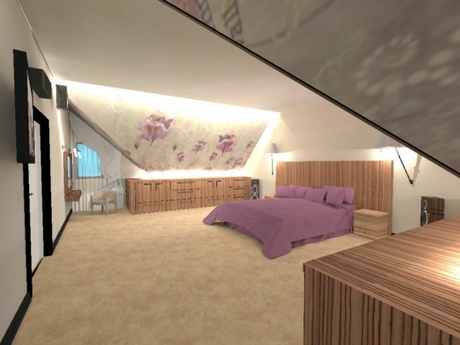 Детская на мансарде из вагонки