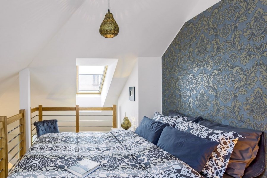 Мансарда в зеленом стиле