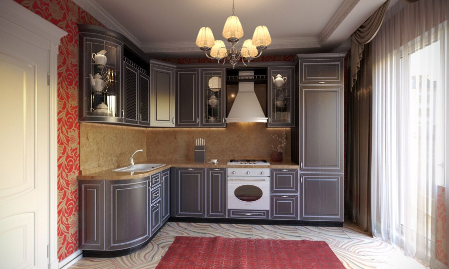 Классические кухни угловые