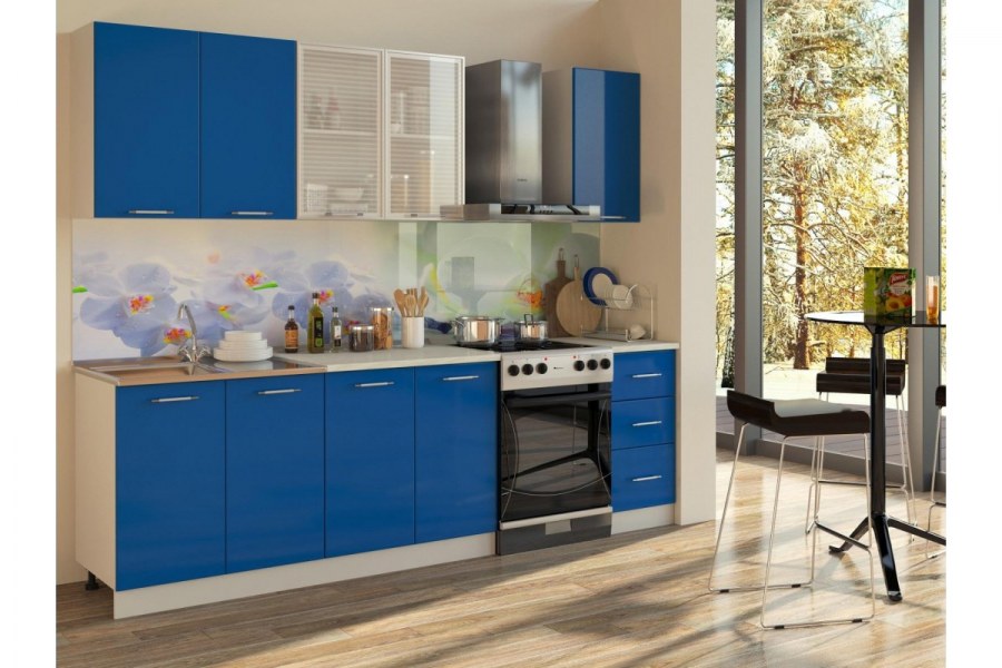Кухня Фортуна 2.0 м синий