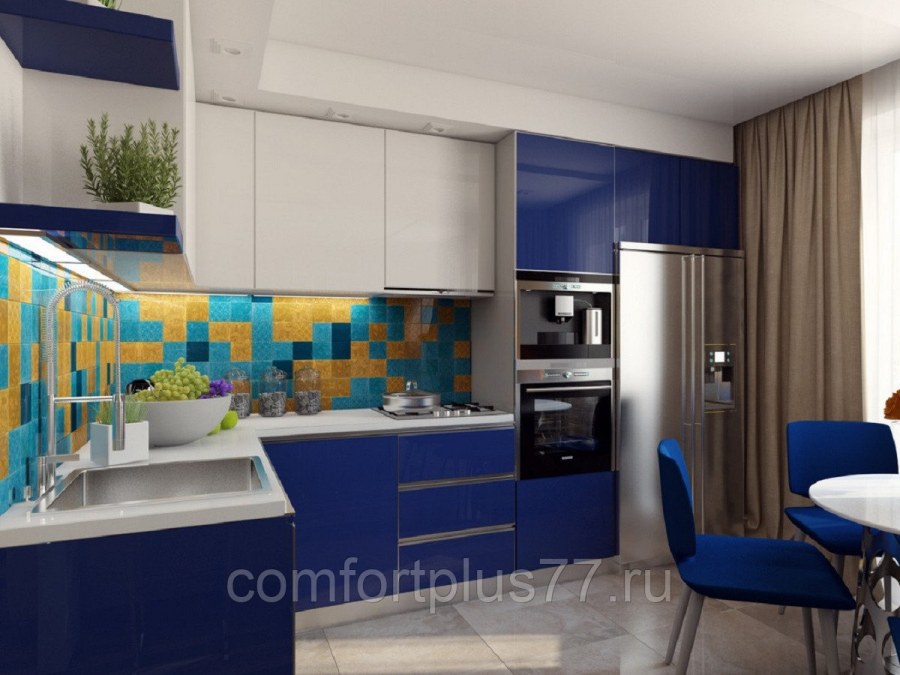 Синие кухни