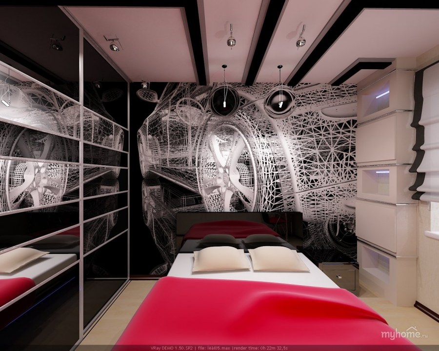 Обои в спальню парню