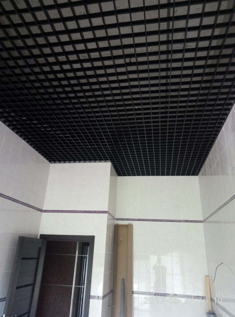 Потолок Грильято разноячеистое 150x50 мм черный soffitti (модель 2)