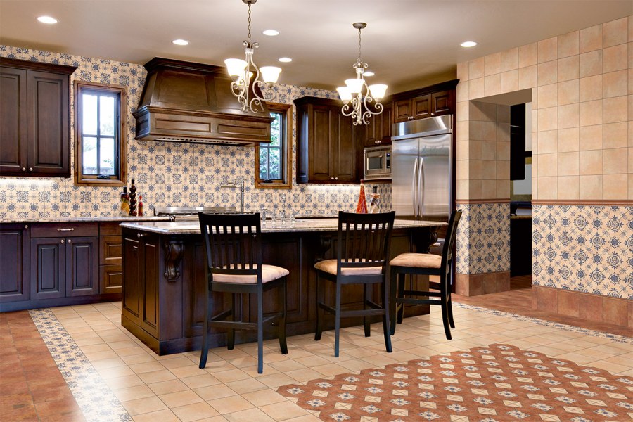 Плитка в английском стиле для кухни