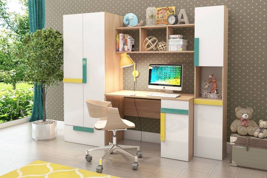 Умка СТЛ.302.01 стенка ясень Лион песочный/белый