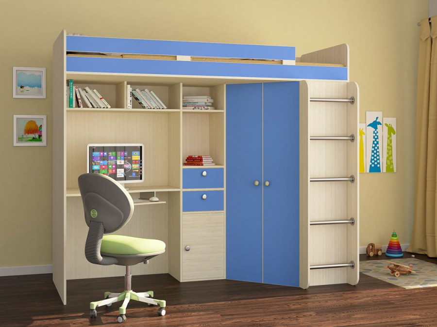 Кровать-чердак Астра РВ-мебель