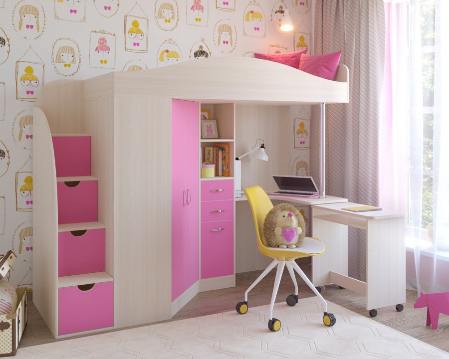 Кровать-чердак ЯРОФФ Юниор 4