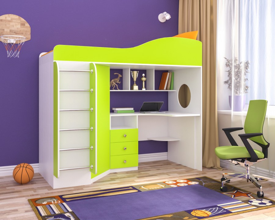 Кровать-чердак ЯРОФФ Юниор 4