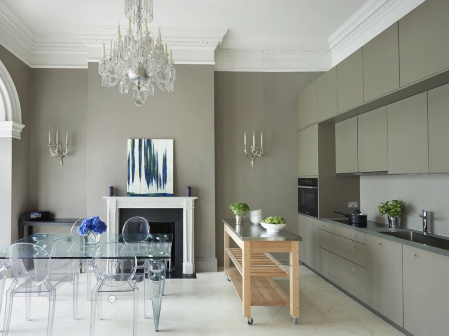 Кухня гостиная цвет стен