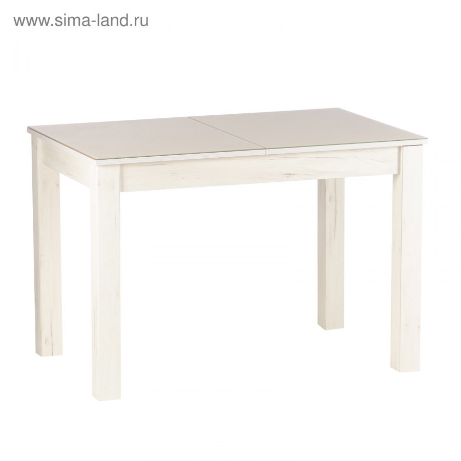 Стол обеденный Бруно 1100х700 дуб крафт белый/лакобель ваниль