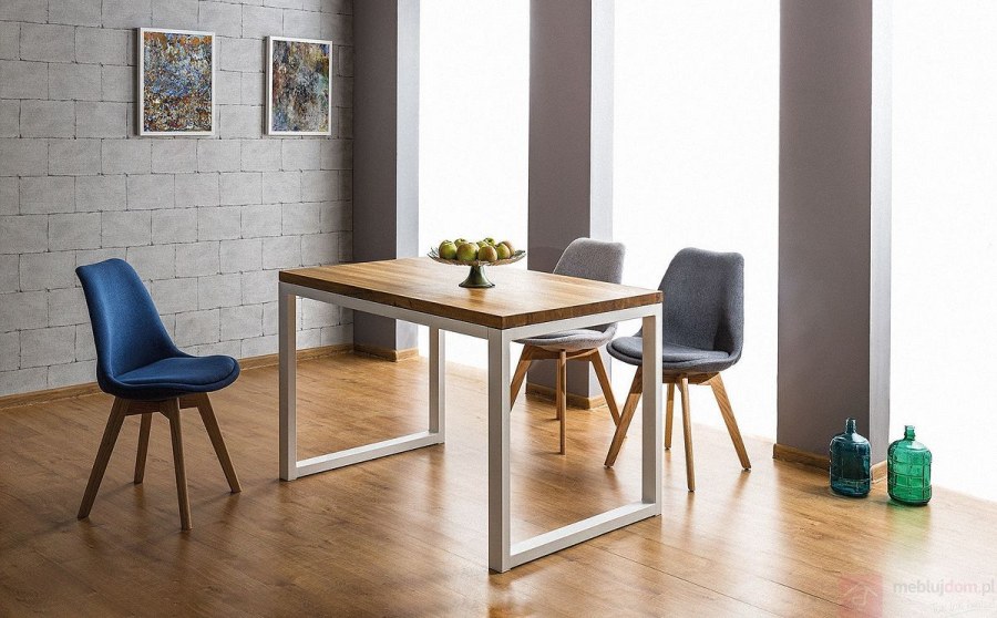 Обеденный стол Tibi, дуб/белый Signal