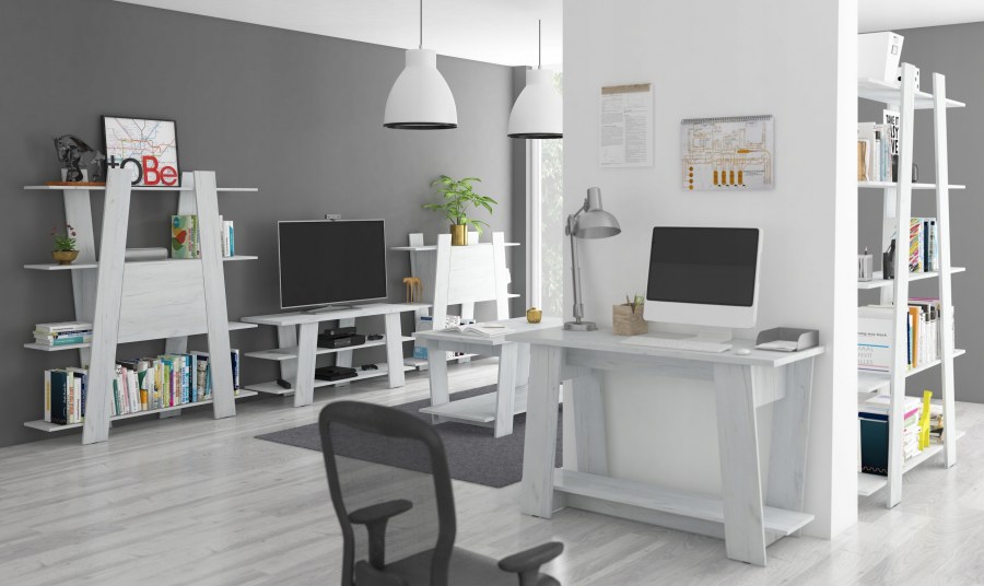 Стол письменный дуб крафт белый