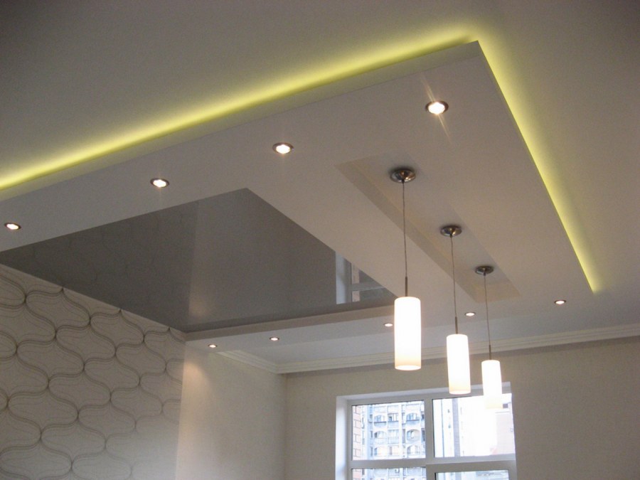 Черный матовый натяжной потолок