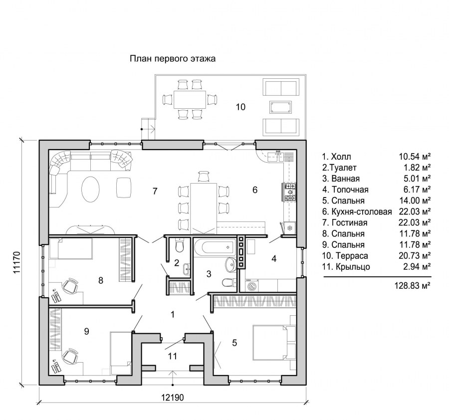 Планировка дома 9х10 одноэтажный