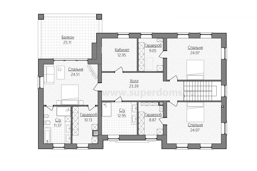 Дом 6 на 9 одноэтажный планировка