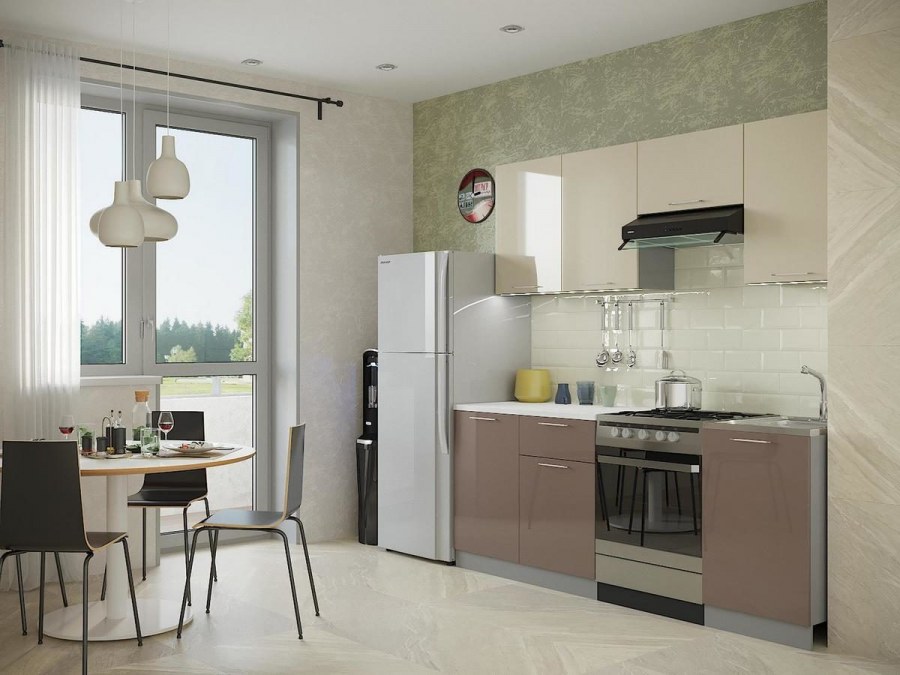 Кухня София лайм глянец