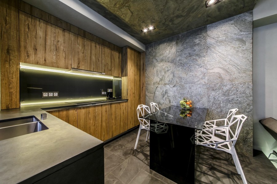 Венецианская штукатурка на фартук