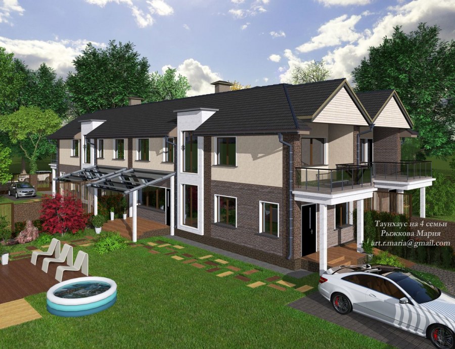 Дуплекс, таунхаус и квадрохаус