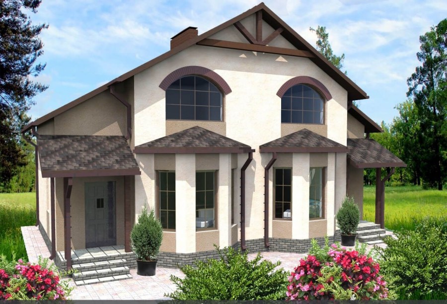 Красивый дом на 2 семьи