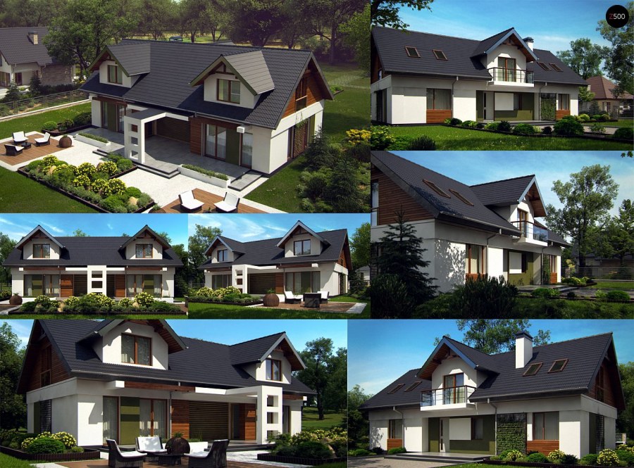 Красивый дом с разных ракурсов