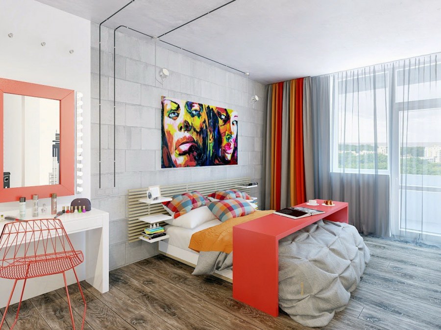 Яркий интерьер