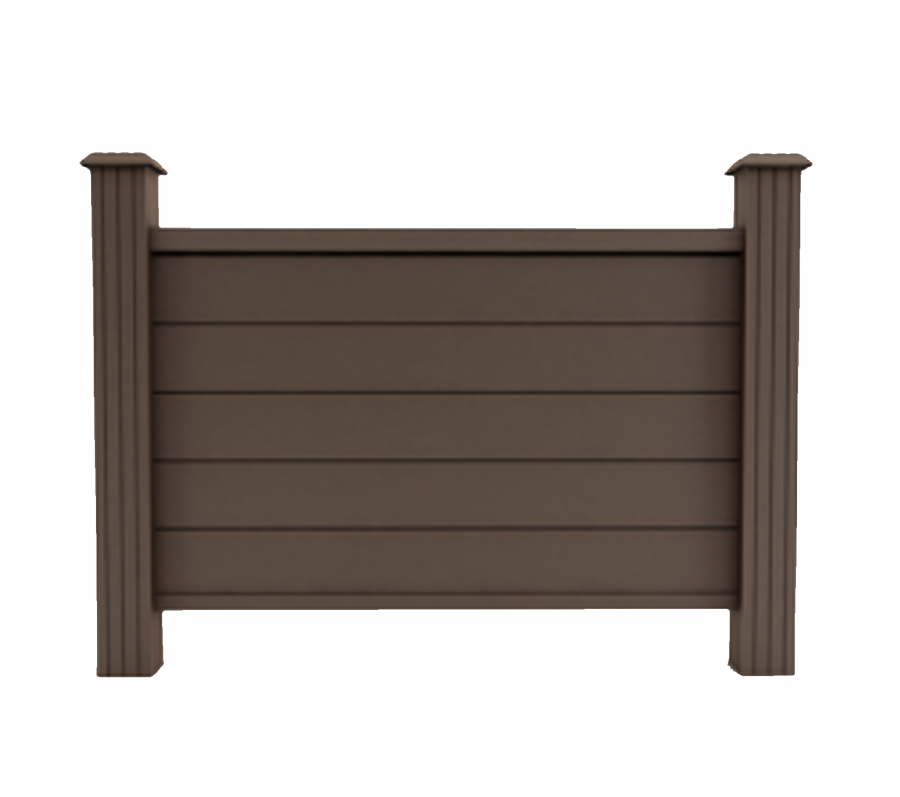 Деревянный забор с элементами ковки