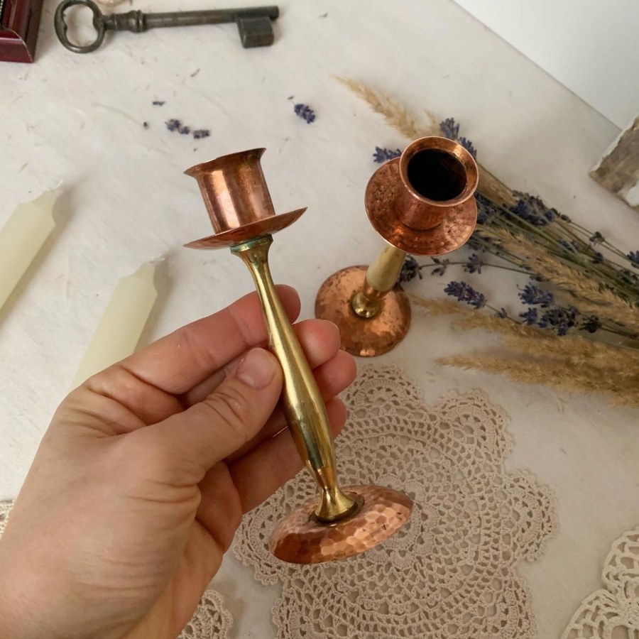 Подсвечники из медных труб