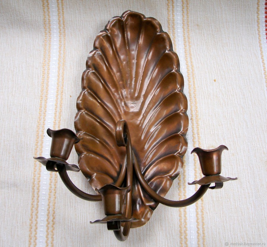 Винтажный настенный подсвечник