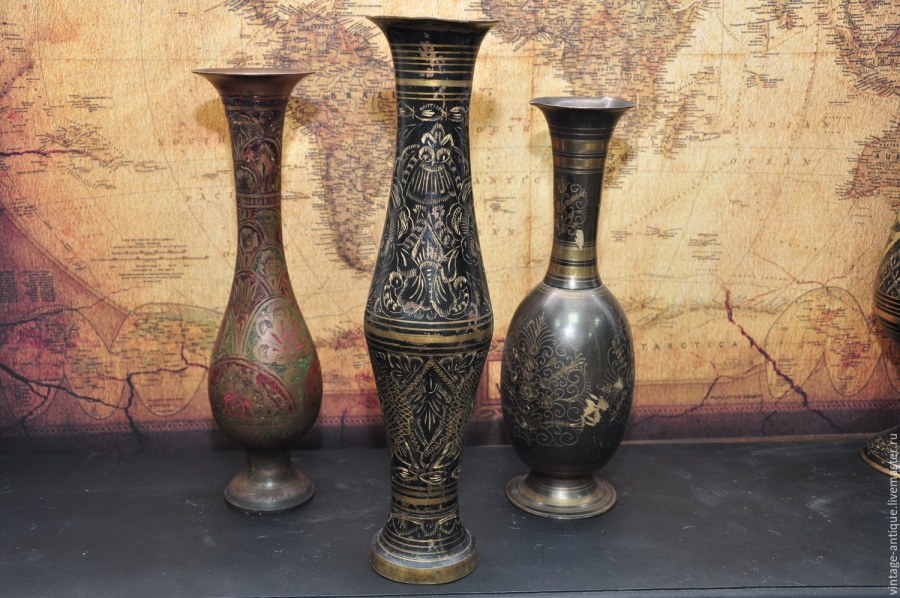 Ваза Индия латунь 14429