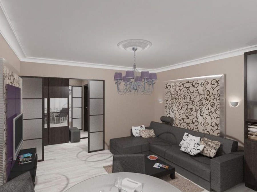 Гостиная в двухкомнатной квартире