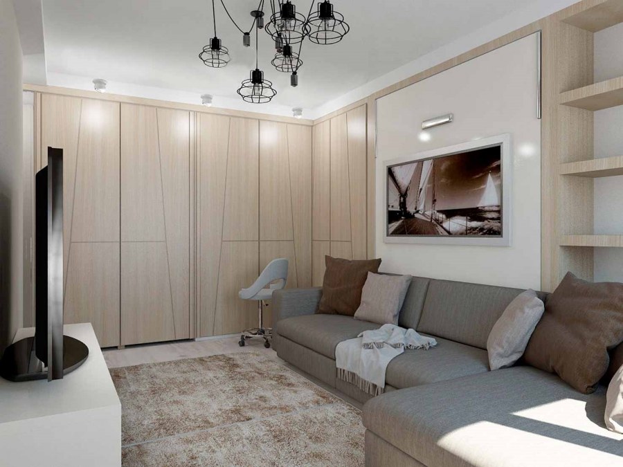 Интерьер комнаты в панельном доме