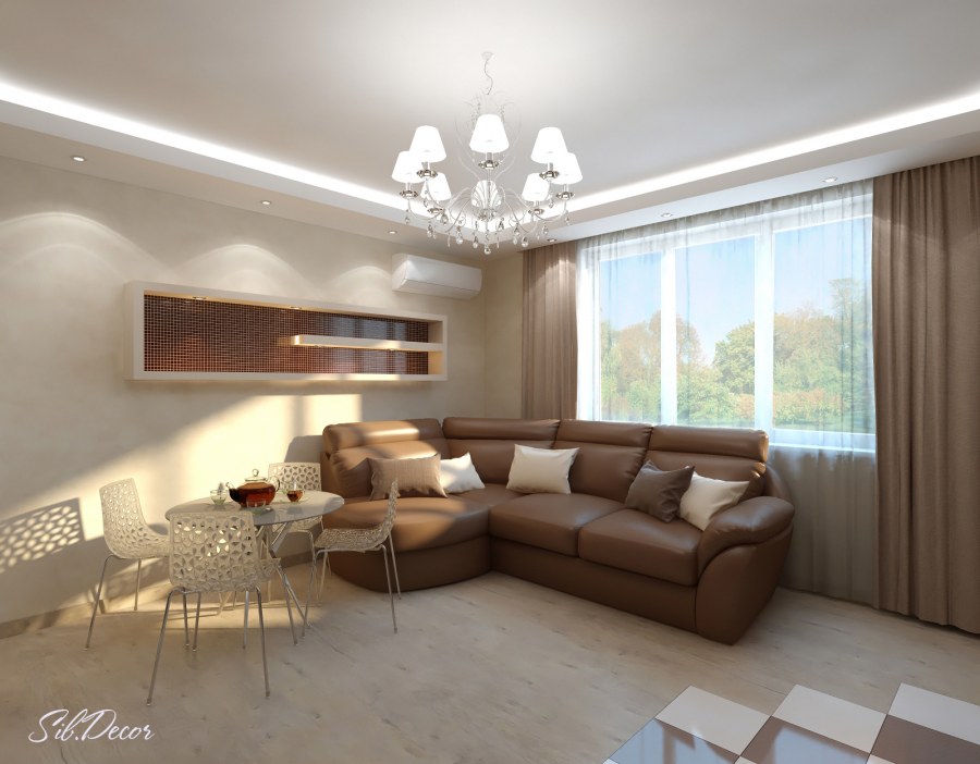 Интерьер в зале 2 х комнатной