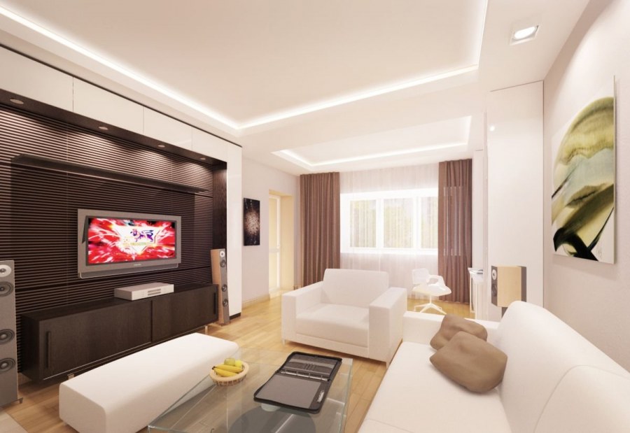 Гостиная в панельной трешке