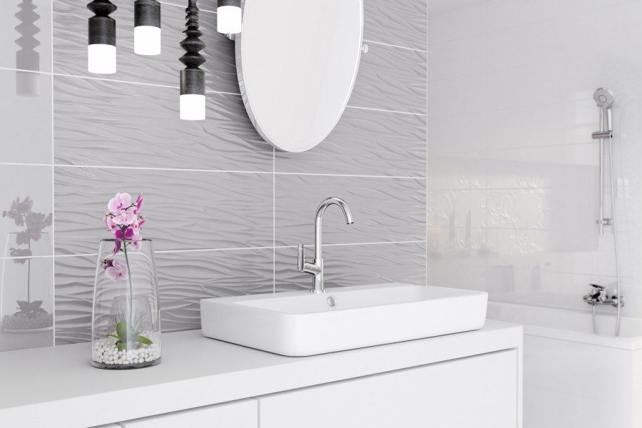 Плитка Meissen structure pattern белый 25х75