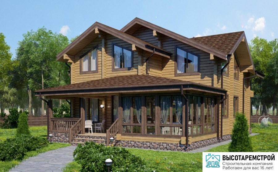 Дом из клееного бруса 150 кв.м