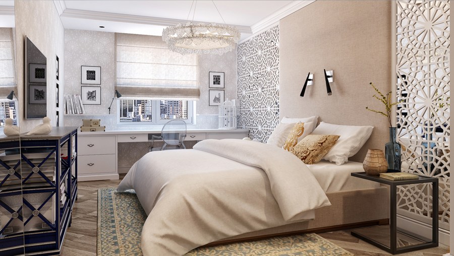 Дизайн спальни 20 кв