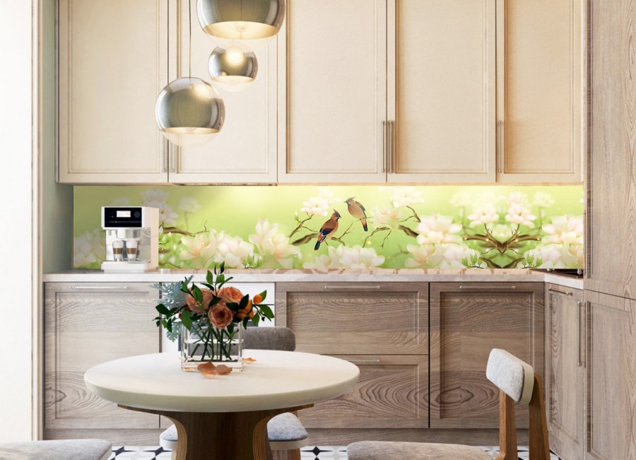 Кухонный фартук с птичками